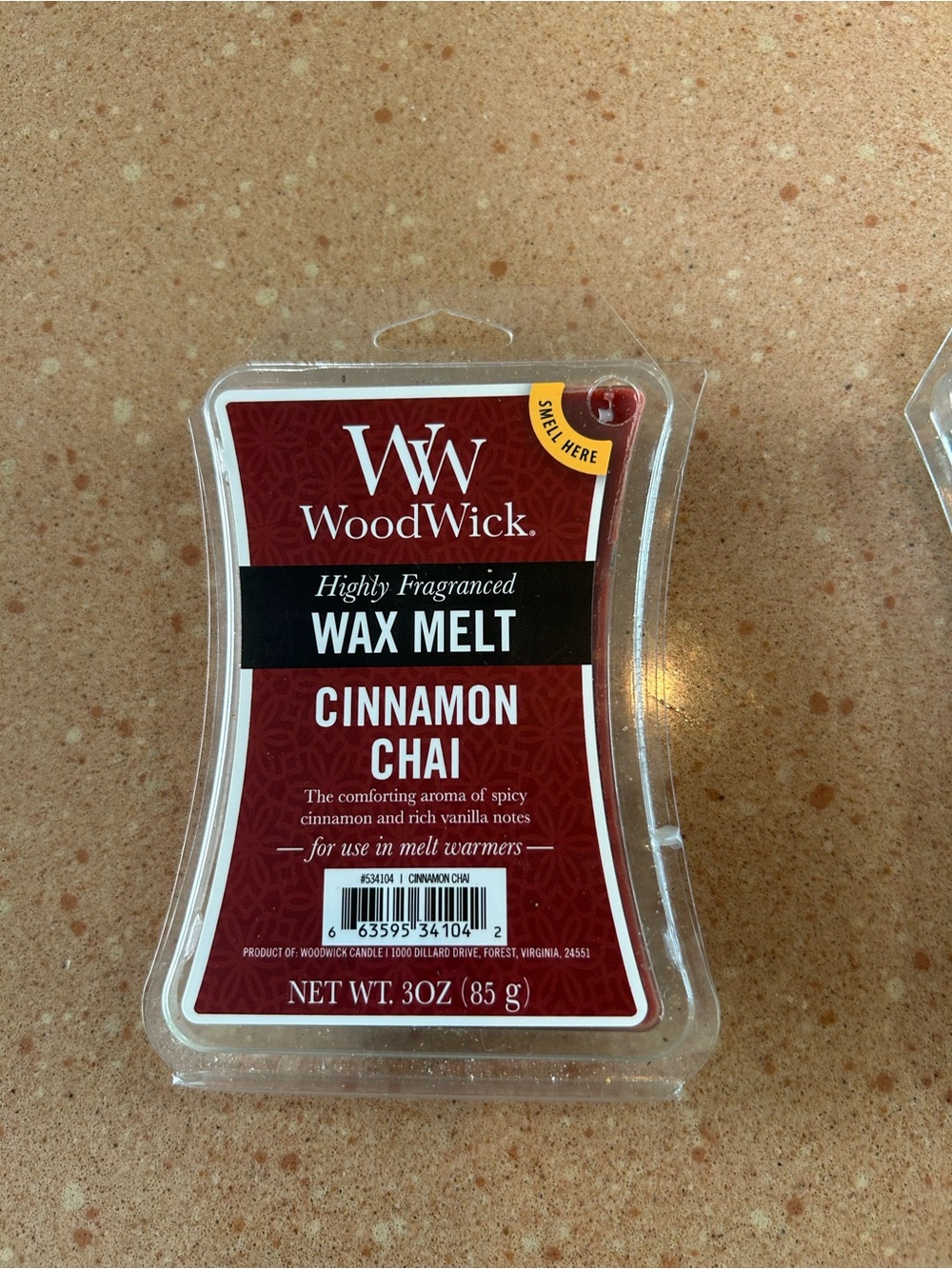 Woodwick Cinnamon Chai Wax Melt - Red